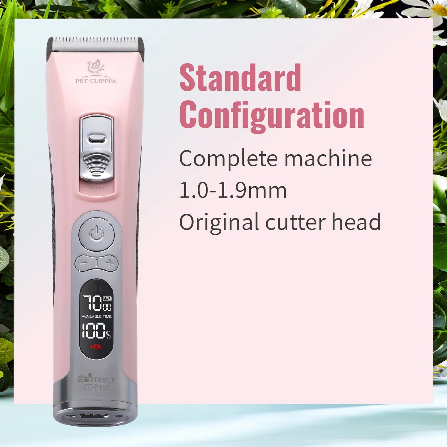 Fenice Cordless Dog Hair Clipper Trimmer For Pets Rechargeable